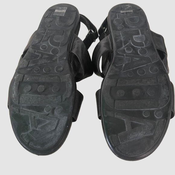 Classic Prada Flat Sandal in Black - Picture 4 of 8
